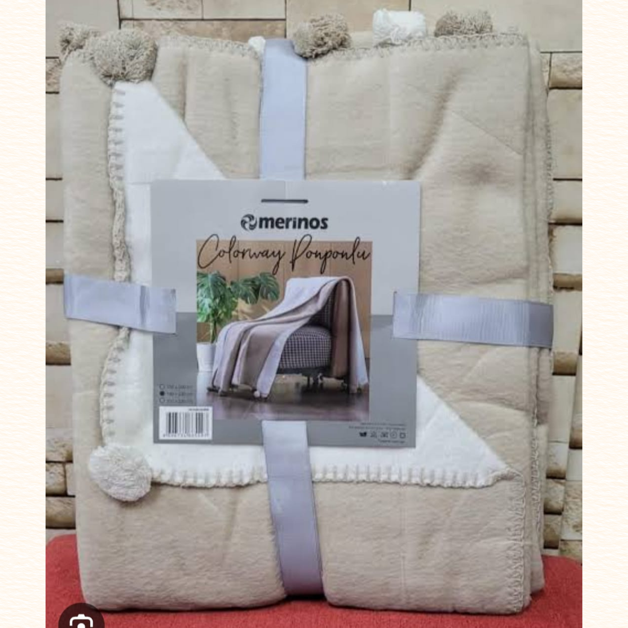 Merinos Colorway Ponponlu Battaniye