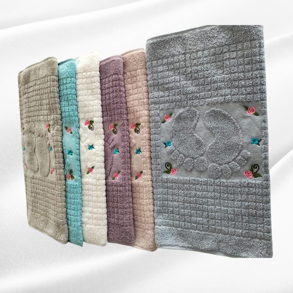 Nakışlı Ayak Havlusu