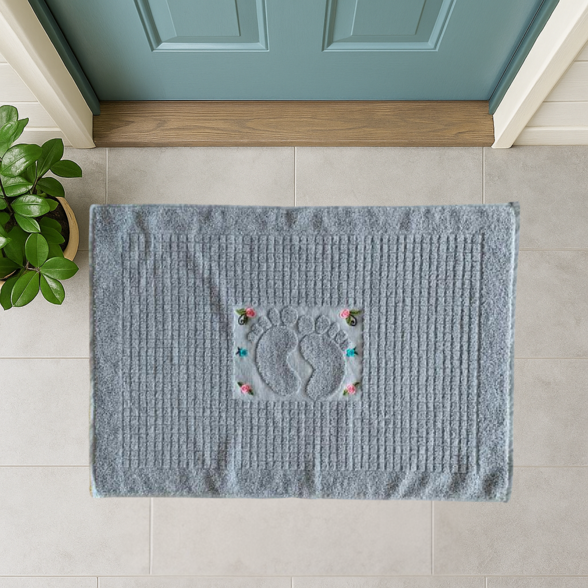 Nakışlı Ayak Havlusu