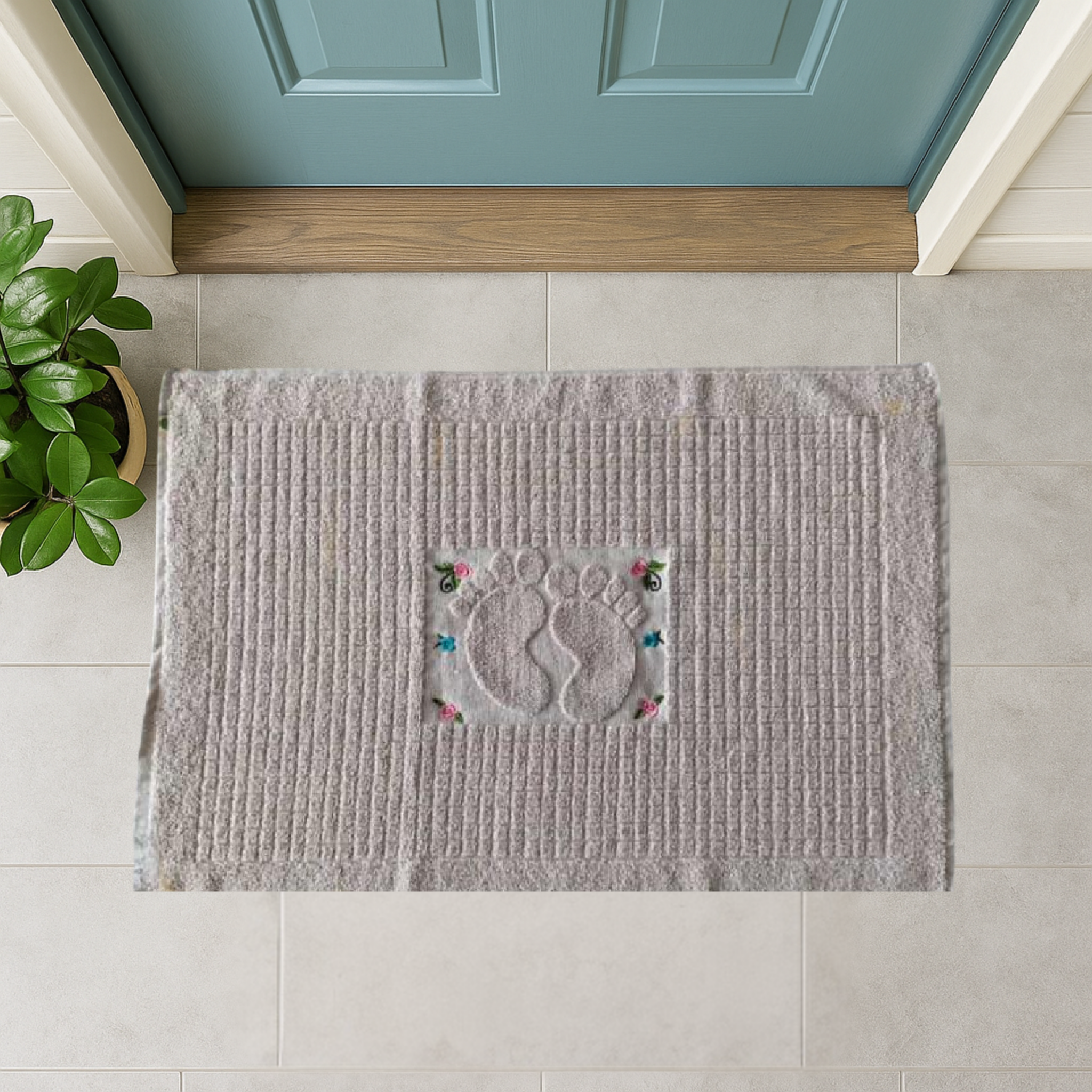 Nakışlı Ayak Havlusu