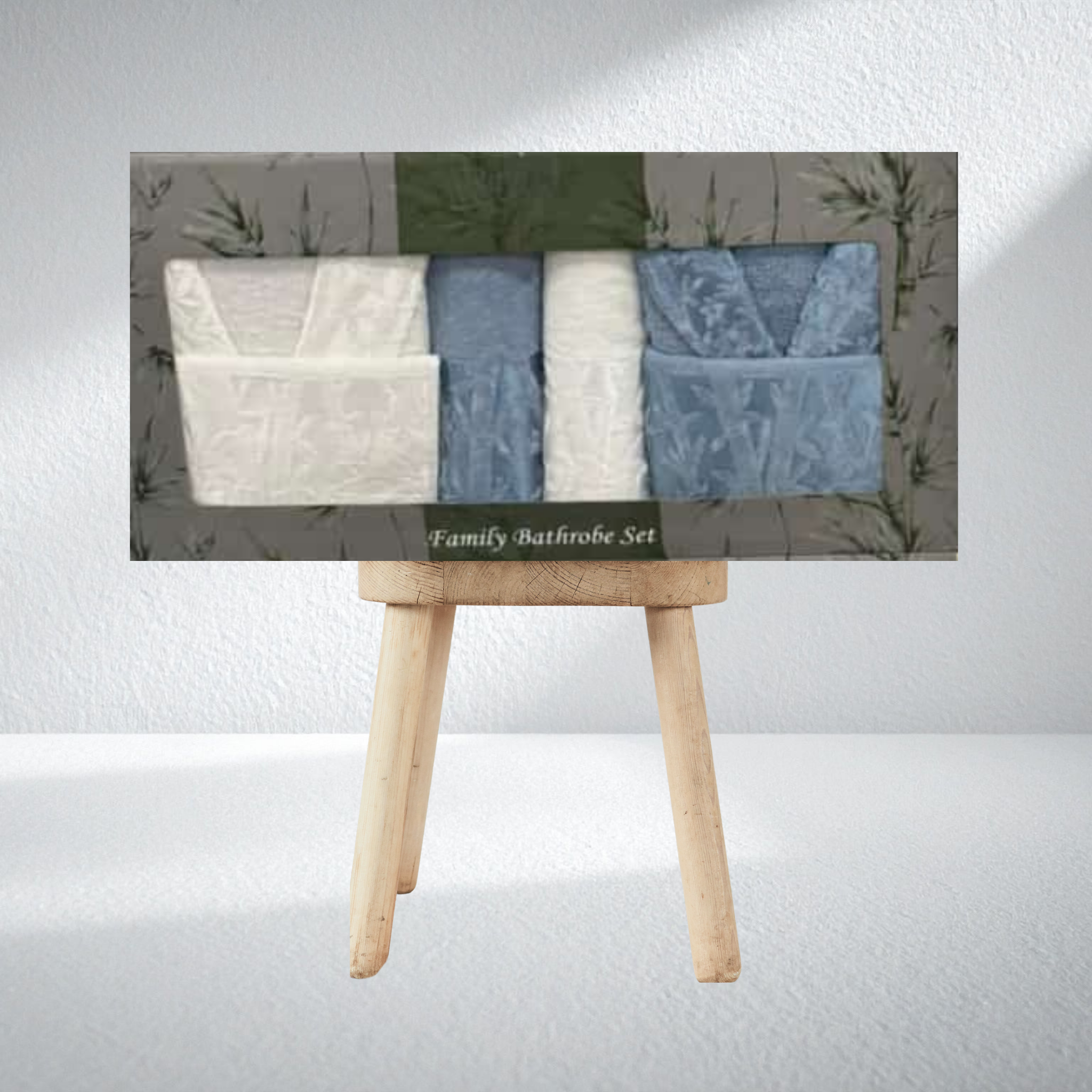 Redline Vip Kısmi Kadife Bambu Aile Bornoz Seti